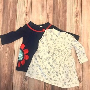 2 adorable long sleeve dresses. 18m. Great Cond